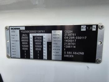 S580 V8 6X2 BOOGIE / FULL AIR / RETARDER